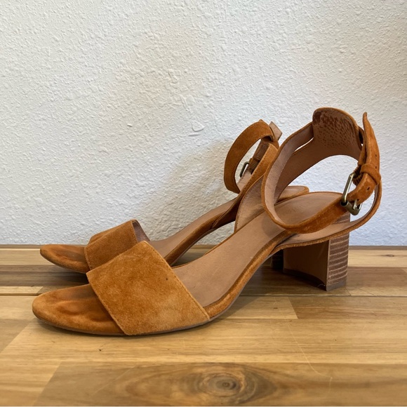 Madewell The Claudia Sandals in Amber brown Suede Size 9 - Picture 3 of 11